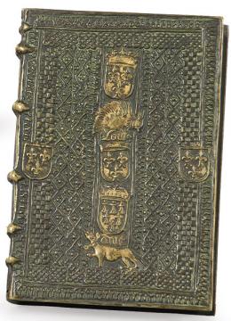 Lote 1531: Caja libro en bronce, Francia primera mitad S. XX.