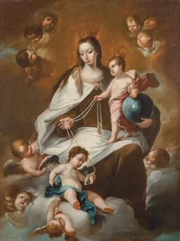 Lote 107: JUAN DE ESPINAL - Nuestra Señora del Carmen con el Niño Jesús