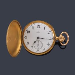 Lote 2525: OMEGA, reloj saboneta con caja en oro amarillo de 18 K. 
