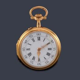 Lote 2529: VACHERON CONSTANTIN, reloj lepin de colgar caja nº 158798 con caja en oro amarillo de 18 K.