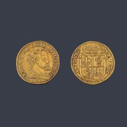 Lote 2566: Felipe II, Ducado de Milán 1 Doppia 1578. EBC
