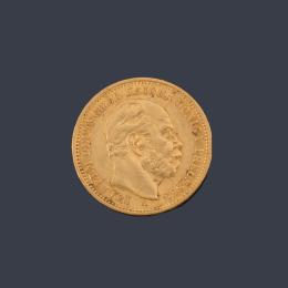 Lote 2574: Moneda de 20 marcos, Alemania en oro de 22 K.
