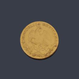 Lote 2588: Moneda 8 escudos Mexicanos 1850 llamado "doblón" en oro de 22 K.