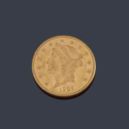 Lote 2591: Moneda 20 dólares americanos en oro de 22 K.