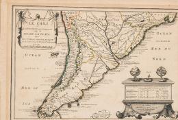 Lote 36: NICOLÁS DE FER - Le Chili et les provinces qui composent celle de Rio de la Plata avec les terres Magellanique