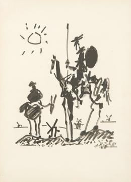 Lote 0586
AFTER PABLO PICASSO - Don Quijote y Sancho