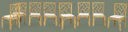 Lote 1026: Pere Cosp (Barcelona 1907 – 2007) 
Conjunto de ocho sillas en bambú, 1948 - 1949