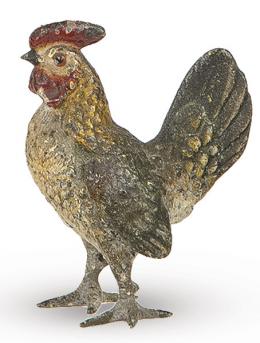 Lote 1063: "Gallo" en bronce policromado, Viena h. 1900