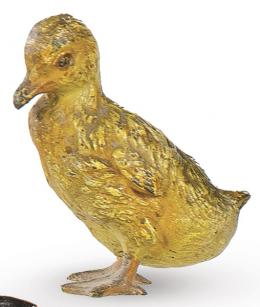Lote 1065: "Pato" en bronce policromado,Viena h. 1900