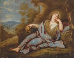 Lote 77: ESCUELA ITALIANA S. XVIII - Magdalena penitente ante un paisaje