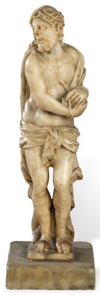 Lote 1324
"Ecce Homo" tallado en alabastro, España S. XVII.
