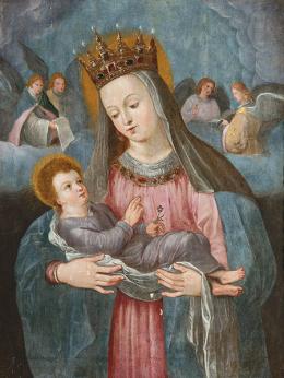 Lote 0085
ESCUELA FLAMENCA S. XVII - Virgen María con el Niño Jesús