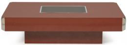 Lote 1382: Willy Rizzo (1928-2013) para Mario Sabot, 1972
Mesa de café Alveo en madera lacada en color rojo brillante y detalle en las esquinas en acero cromado, con bandeja de acero central extraíble. 