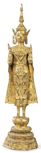 Lote 1475: "Buda" en hierro dorado, Siam (actual Tailandia) S. XIX.