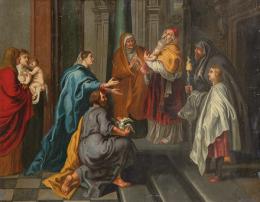 Lote 54: ESCUELA FLAMENCA S. XVII - La Presentación de Jesús en el templo