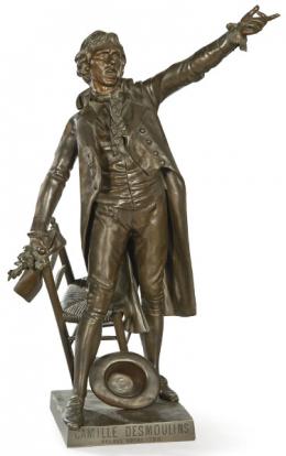 Lote 1092
Siguiendo a Etienne Dumaige (1830-1888)
"El Revolucionario Camille Desmoulins" S. XIX
Escultura en bronce patinado.