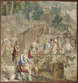 Lote 1100: Este tapiz basado muy probablemente en un modelo de David Teniers II.
Bruselas, siglo XVIII. 
