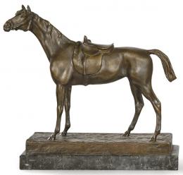 Lote 1121: Siguiendo a Pierre Jules Méne (Francia 1810-1879)
"Caballo" primer tercio S. XX
Escultura en bronce patinado