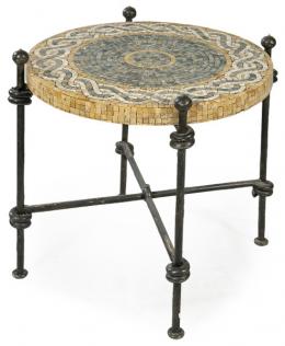 Lote 1313: Mesa auxiliar de forma circular inspirada en los trabajos de Jean Royere y Diego Giacometti