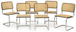 Lote 1321: Marcel Breuer (1902-1981) Reedición
Conjunto de seis sillas (B32) modelo Cesca. 