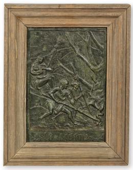 Lote 1485
Placa de bronce con temática de la muerte