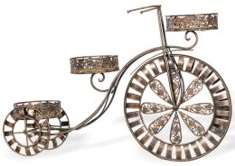 Lote 1518: Macetero bicicleta hierro y paja