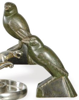 Lote 1534: Jean y Joel Martel Francia h. 1920
"Pareja de Gorriones"
Dos esculturas Art Deco de bronce patinado