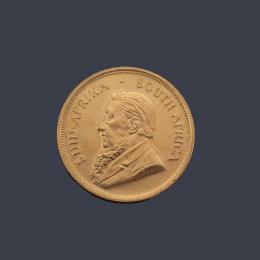 Lote 2578: Moneda Krugerrand South África en oro de 22 K.