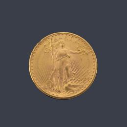 Lote 2582: Moneda 20 dólares americanos en oro de 22 K.