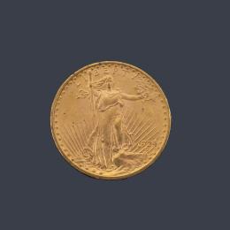 Lote 2583: Moneda 20 dólares americanos en oro de 22 K.