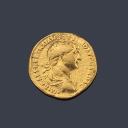 Lote 2599: Aureo Romano en oro de 22 K.