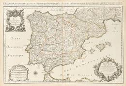 Lote 18: NICOLAS SANSON D'ABBEVILLE - L'Espagne diuisée en tous ses Royaumes et Principautés... París, c. 1692