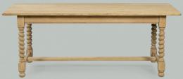Lote 1061: Mesa de comedor en madera de roble con patas torneadas.
S. XX