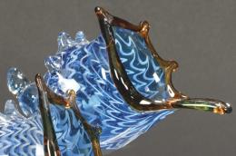 Lote 1210: Caracola de cristal de Murano azul