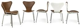 Lote 1340
Arne Jacobsen (1902-1971) para Fritz Hansen, años 70
Conjunto de 6 sillas de la Serie 7, módelo 3107