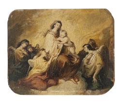 Lote 89: JOSÉ JIMÉNEZ ARANDA - Virgen del Carmen rodeada de ángeles