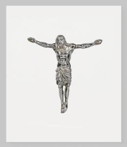Lote 1233
"Cristo Crucificado" en lámina de plata atribuído a la Escuela de Cristoforo Foppa conocido como Caradosso, Lobardía primera mitad del S. XVI.