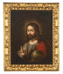 Lote 73: ESCUELA SEVILLANA S. XVIII - Cristo Salvador Mundi