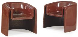 Lote 1290: Rodolfo Bonetto (1929-1961) para Driade, 1.970
Pareja de butacas Melaina realizadas en fibra de vidrio, lacadas en color burdeos.