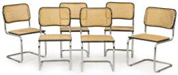 Lote 1296: Marcel Breuer (1902-1981) Reedición
Conjunto de seis sillas (B32) modelo Cesca.