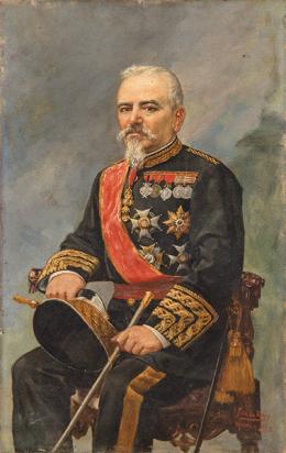 Lote 106: FABIÁN DE LA ROSA - Retrato del general Arsenio Martínez Campos