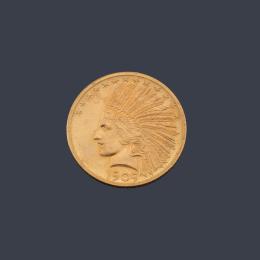 Lote 2807: Moneda 10 dólares USA en oro de 22 K.