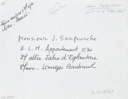 Lote 489: DOCUMENTO - Jean Dubuffet (Francia 1901-1985)