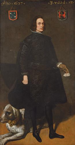 Lote 69: SEGUIDOR DE JUAN VAN DER HAMEN Y LEÓN S. XVII - Retrato de noble caballero de la familia Vicuña
