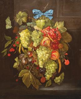 Lote 71: ESCUELA FLAMENCA S. XVII - Bouquet de flores y frutas