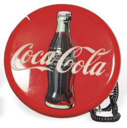 Lote 1496: Teléfono Coca-Cola de colgar o de mesa de Coca-Cola Brand Telephone 1997.