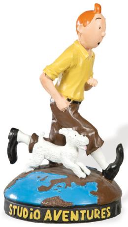 Lote 1533: Hergé, Studio Aventures
"Tintin y la Vuelta al Mundo"
Grupo en resina policomada.