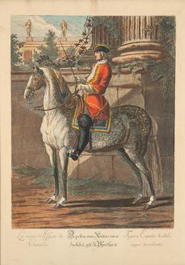 Lote 146: JOHANNES ELIAS RIDINGER - Conjunto de 6 grabados de equitación