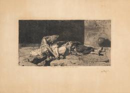 Lote 148: MARIANO FORTUNY MARSAL - Arabe veillant le corps de son ami