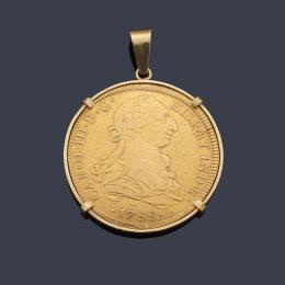 Lote 2561: Colgante moneda Carlos III 8 escudos Méjico 1788 FM.